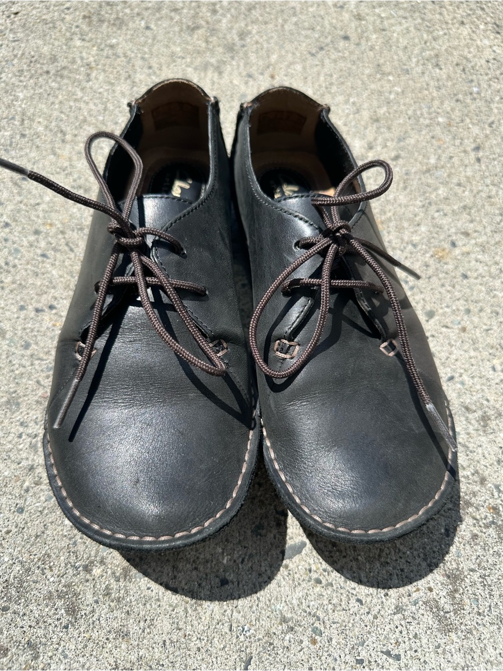 Clarks Black Leather Women's Chukka Boots